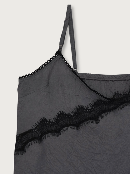 lace line satin cami