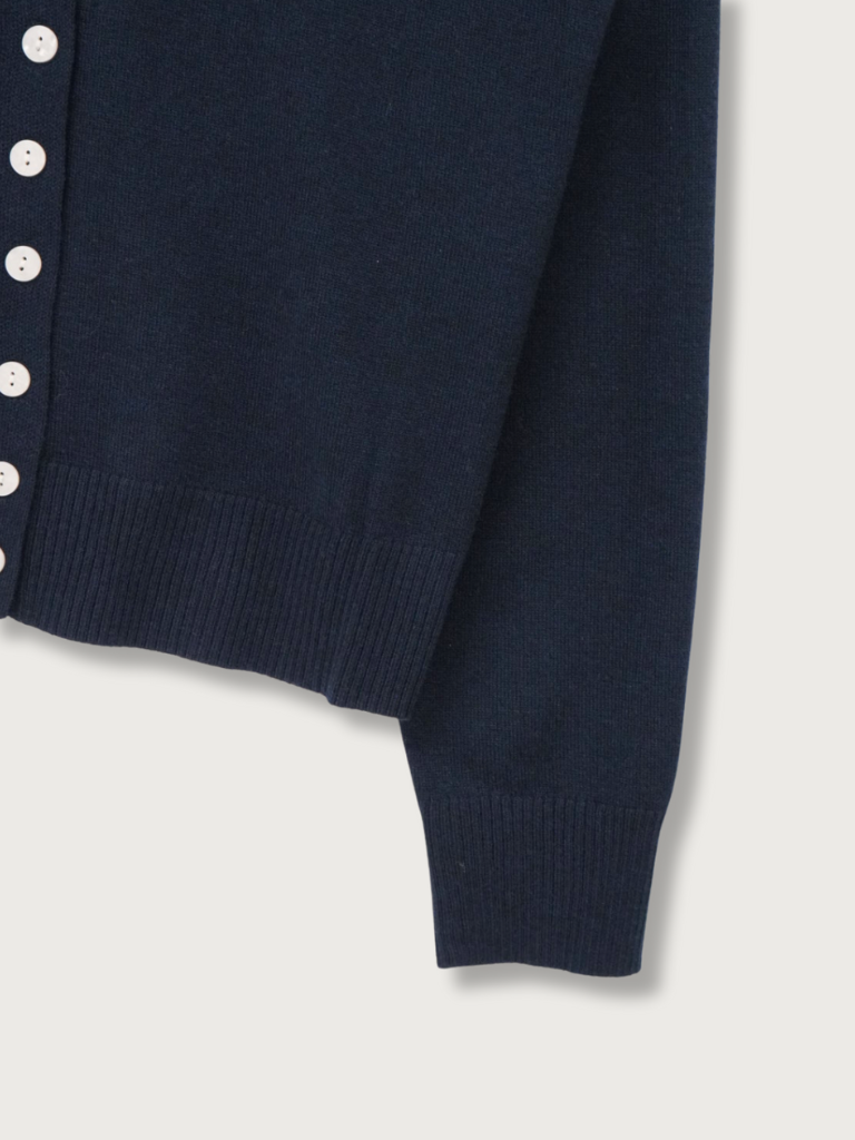 collar knit cardigan