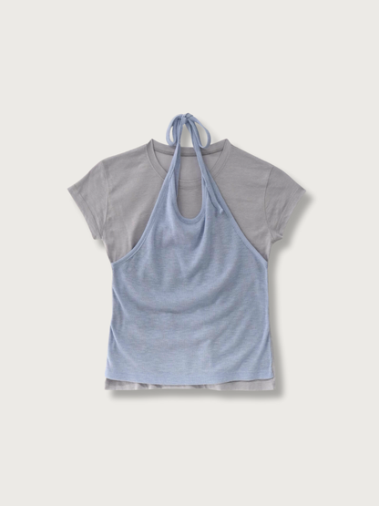 halter layered tops