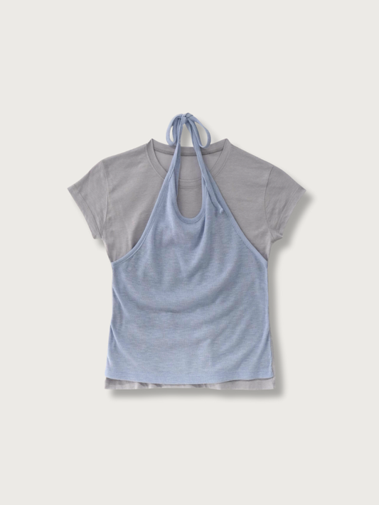halter layered tops