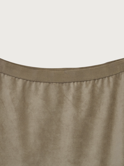 suede long skirt