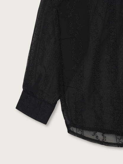 【先行予約販売】tie back lace shirt