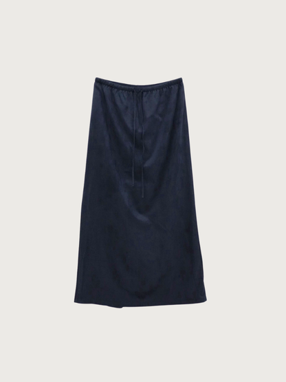 suede color skirt