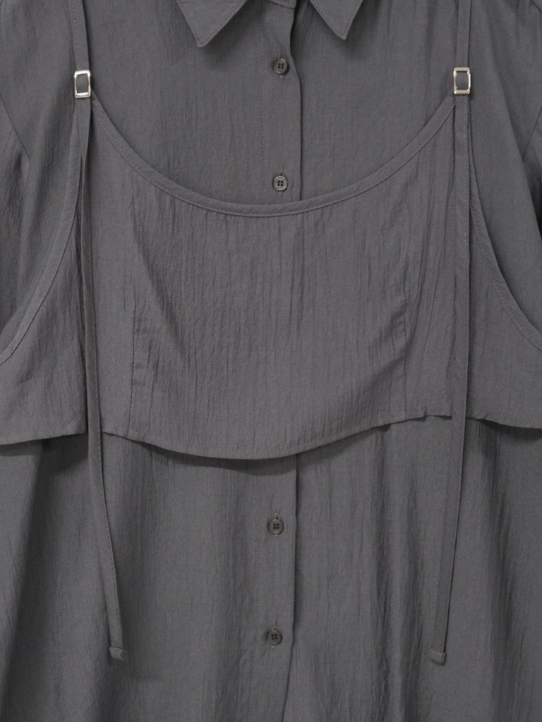 sheer bustier shirt