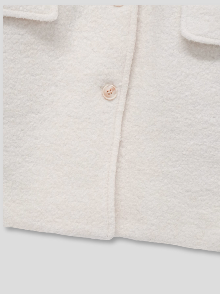 boucle wool midi coat