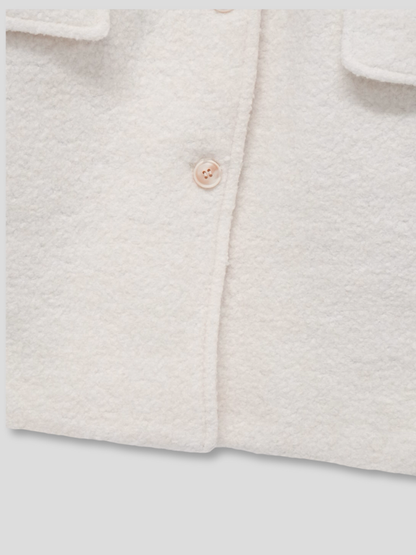 boucle wool midi coat