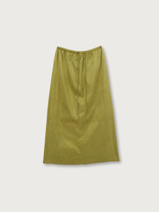 suede color skirt