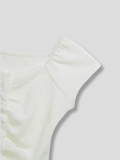 frill waffle knit