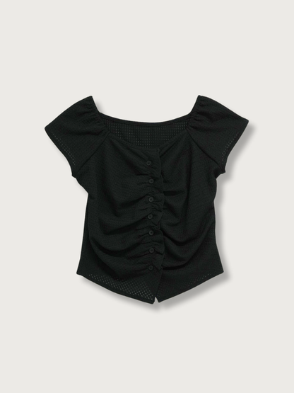 frill waffle knit