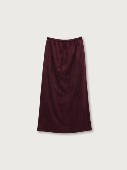 suede color skirt