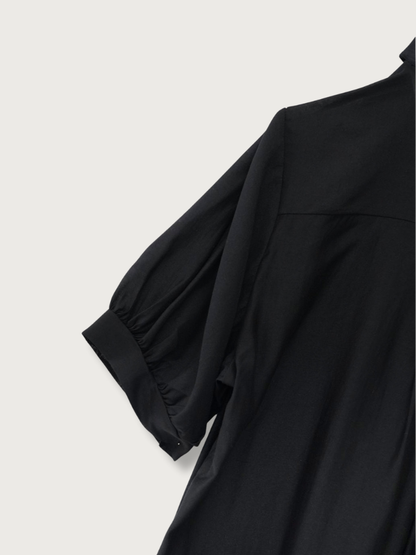 sheer tie blouse