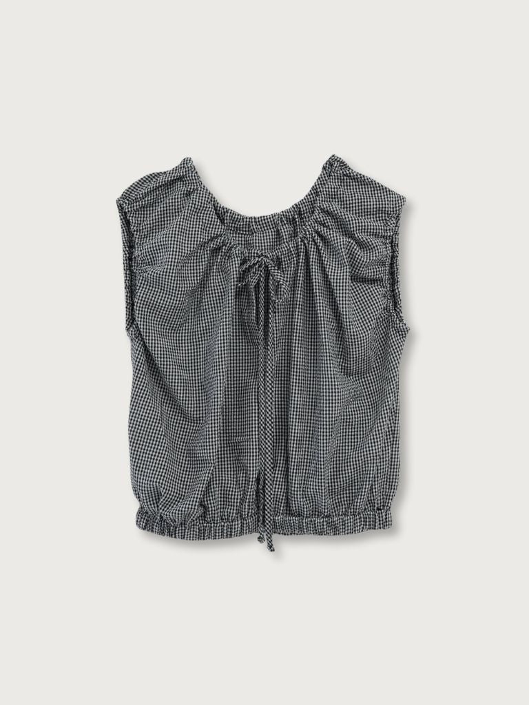 shirring sleeveless blouse