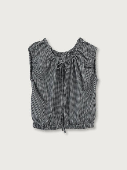 shirring sleeveless blouse