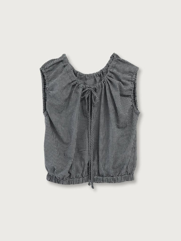 shirring sleeveless blouse