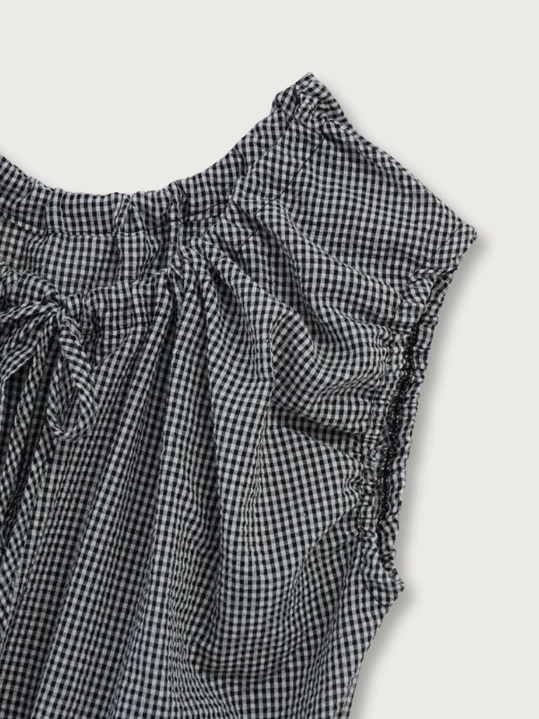 shirring sleeveless blouse