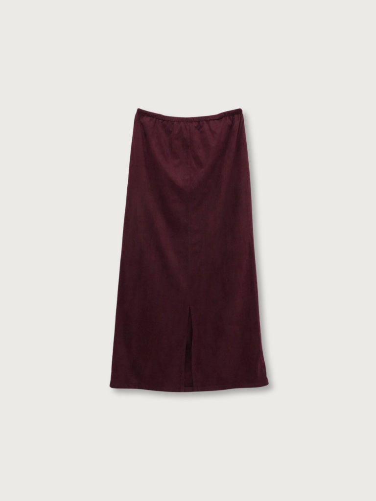 suede color skirt