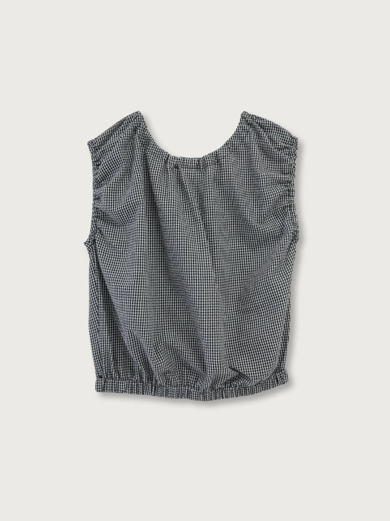 shirring sleeveless blouse