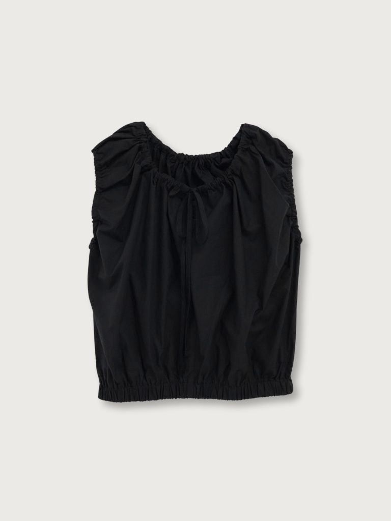 shirring sleeveless blouse