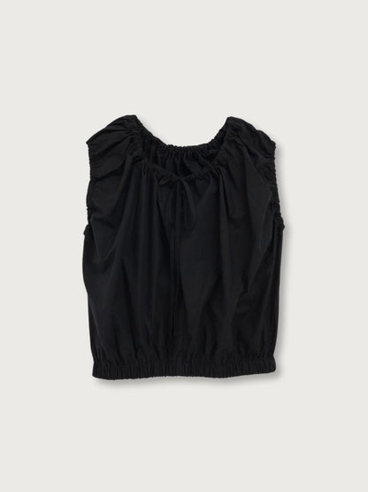 shirring sleeveless blouse