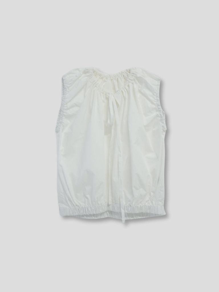 shirring sleeveless blouse