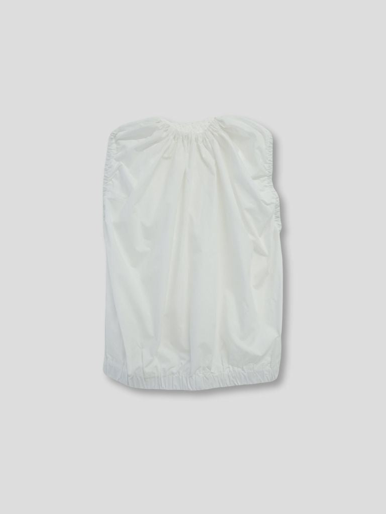 shirring sleeveless blouse