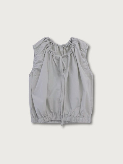shirring sleeveless blouse