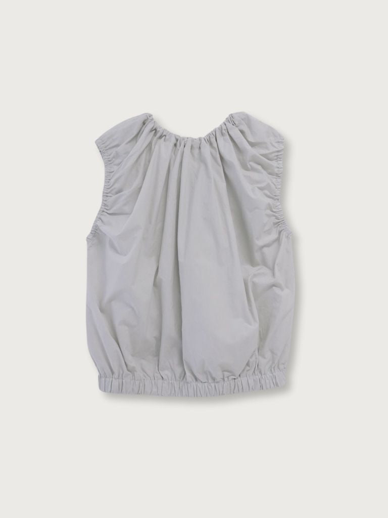 shirring sleeveless blouse