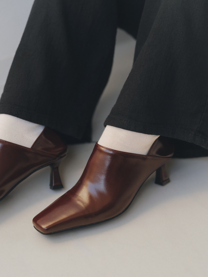 square heel loafer