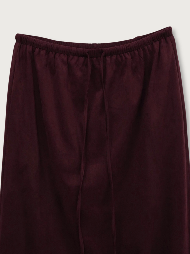 suede color skirt