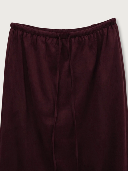 suede color skirt