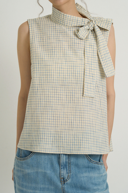 plaid sleeveless