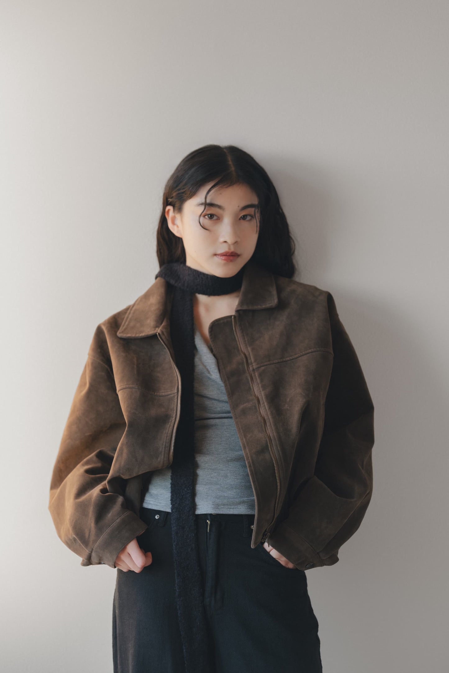 suede blouson