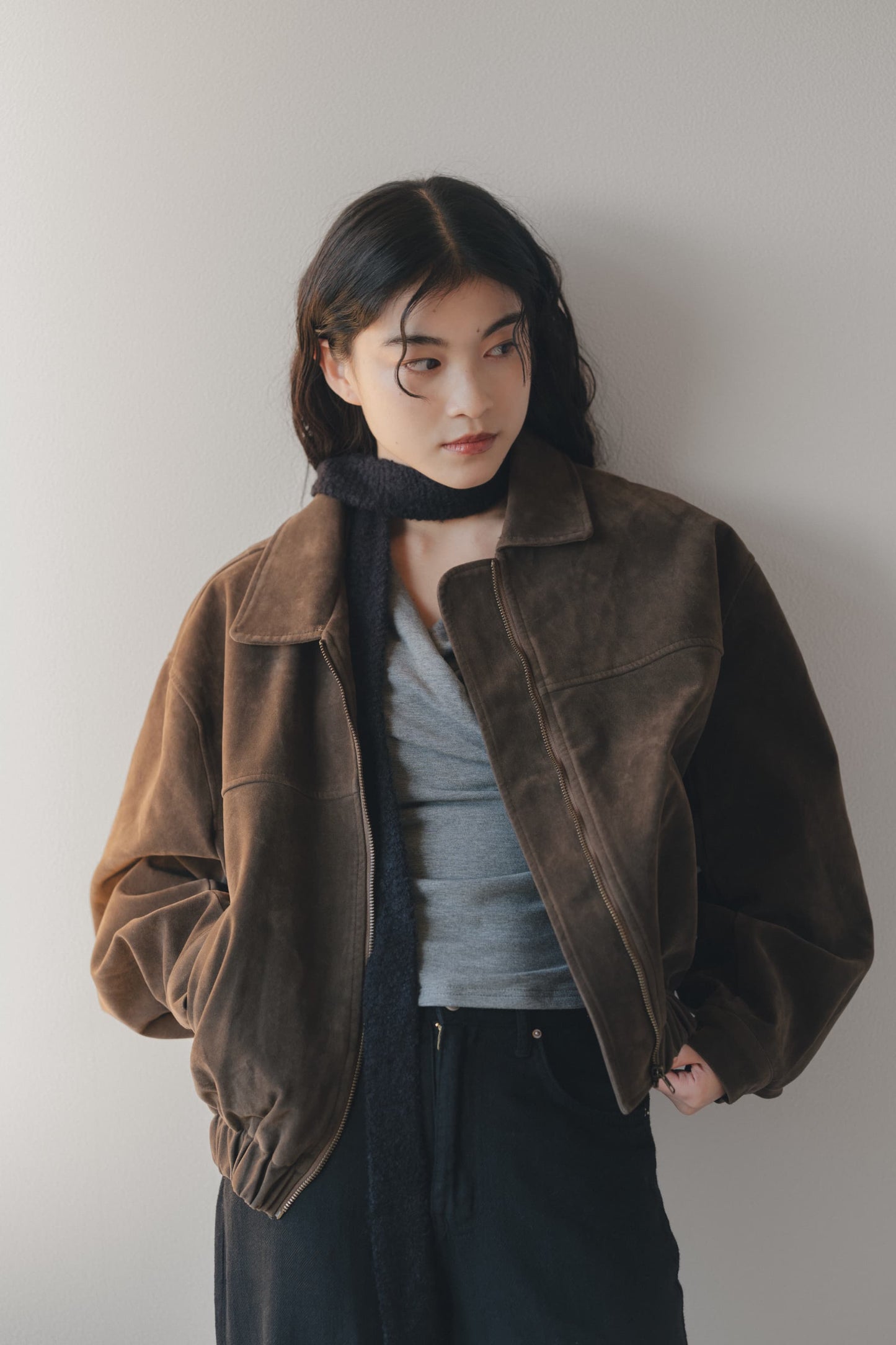 suede blouson