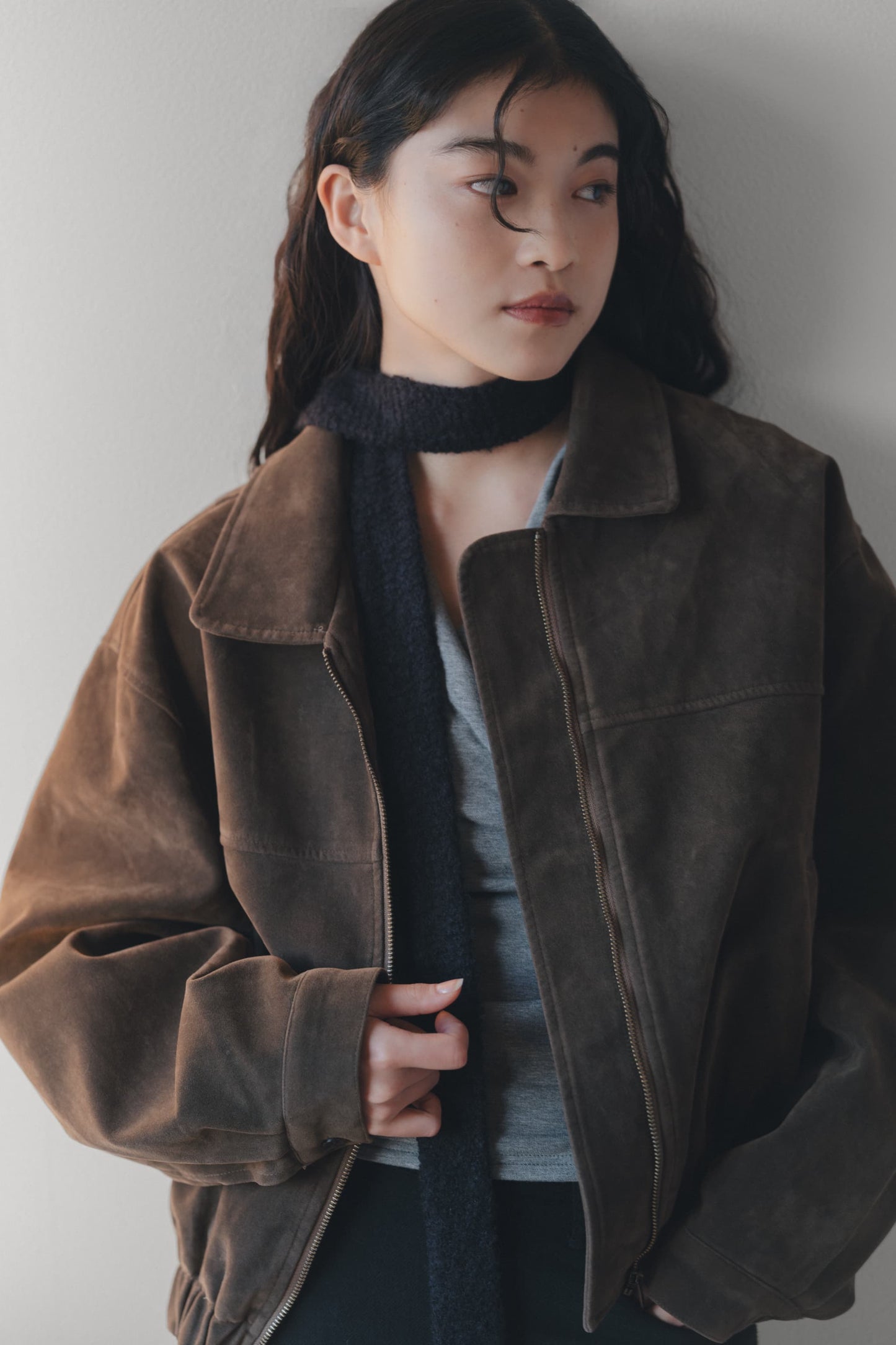 suede blouson