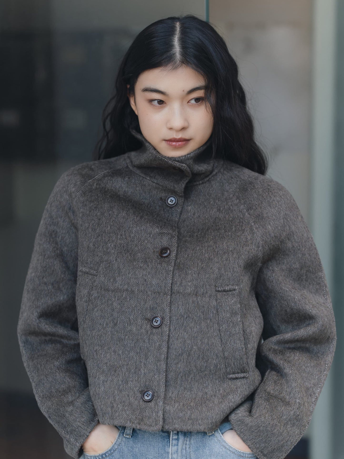 wool short jacket