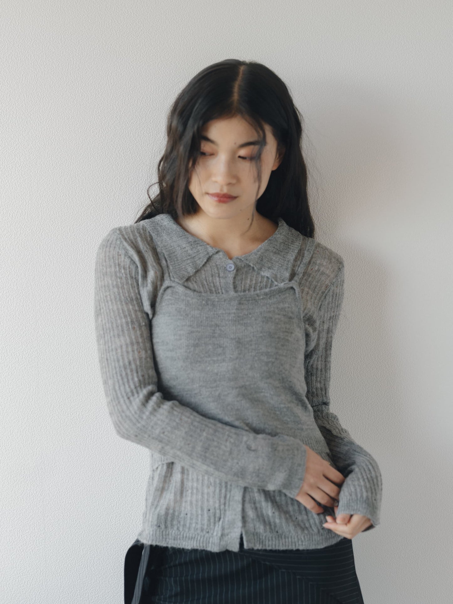 bustier set rib knit