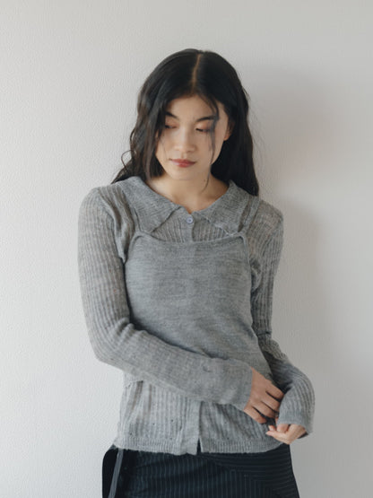 bustier set rib knit