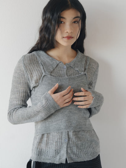 bustier set rib knit