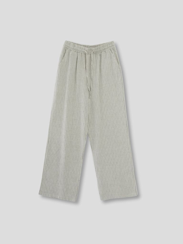 stripe linen pants