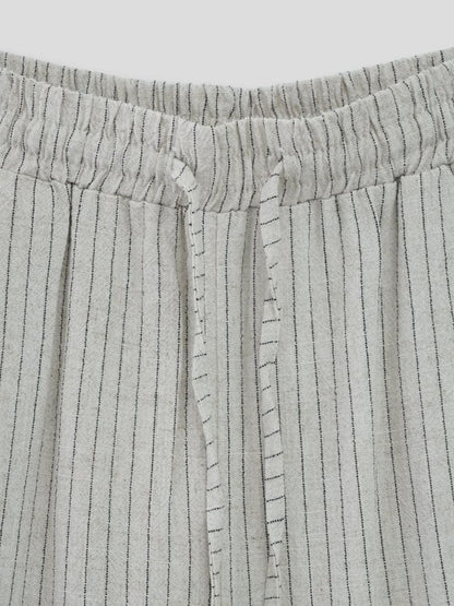 stripe linen pants