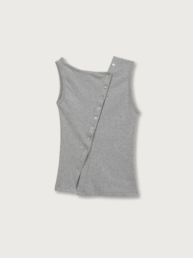 asymmetric button top