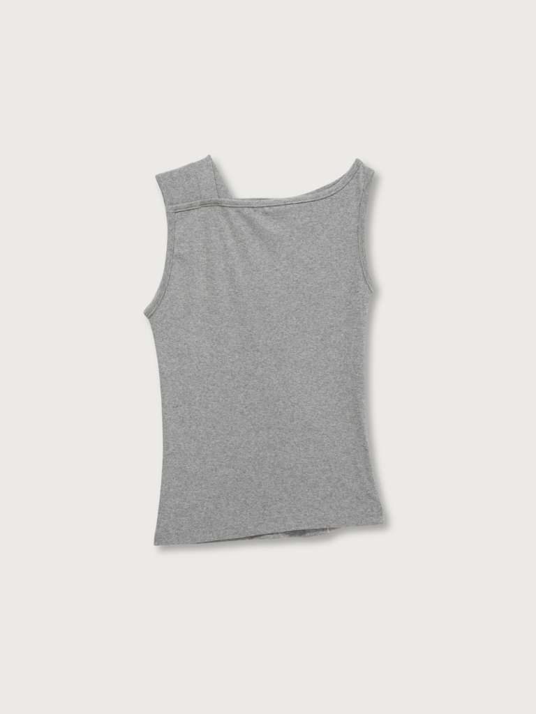 asymmetric button top