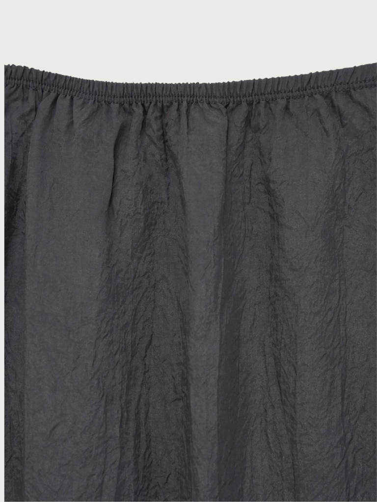 lace satin midi skirt