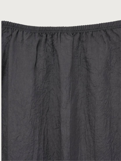 lace satin midi skirt