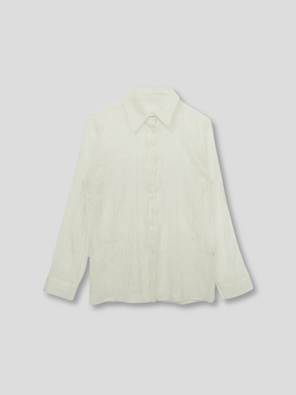 crinkle sheer shirt