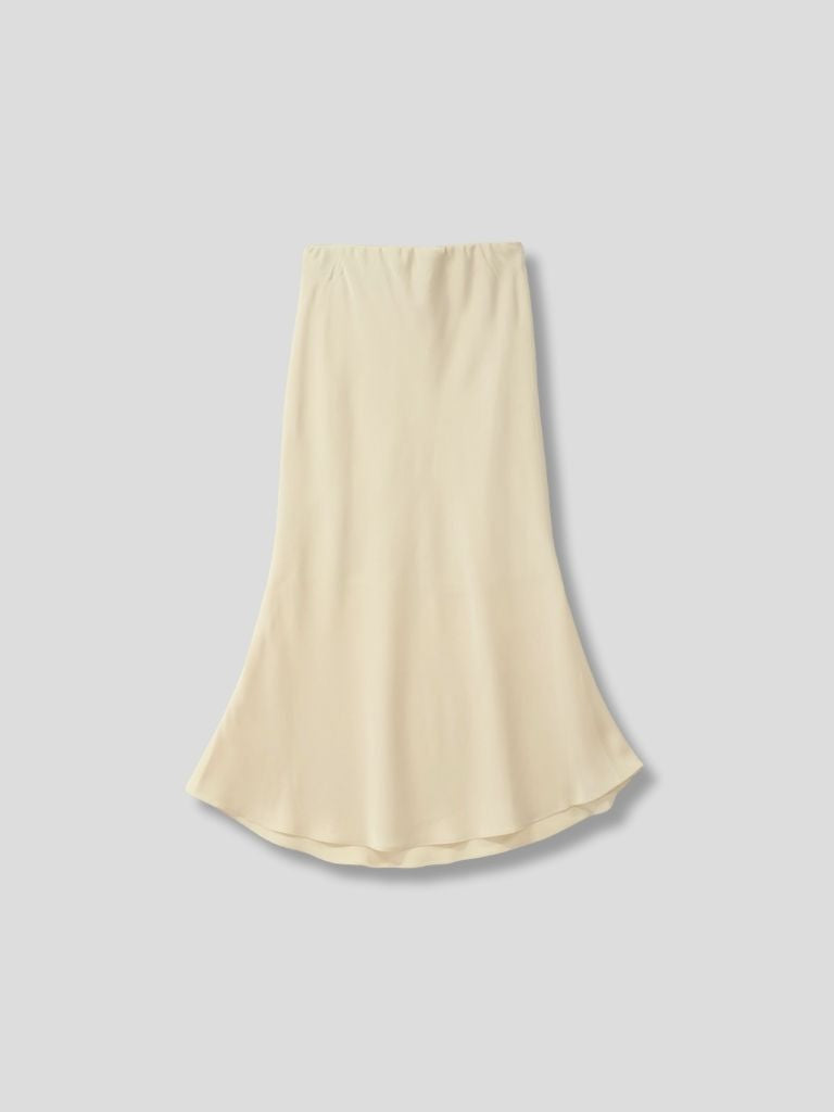 color satin skirt