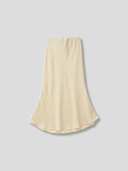 color satin skirt