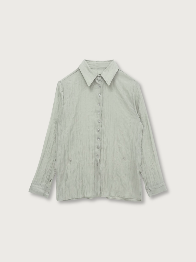 crinkle sheer shirt