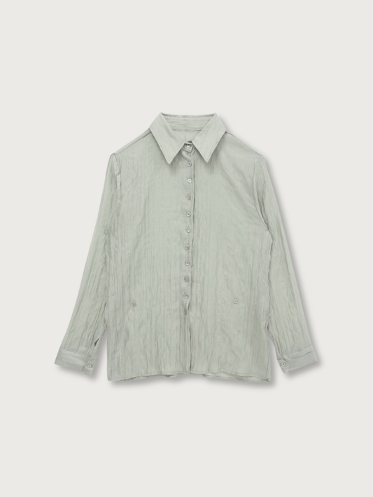 crinkle sheer shirt