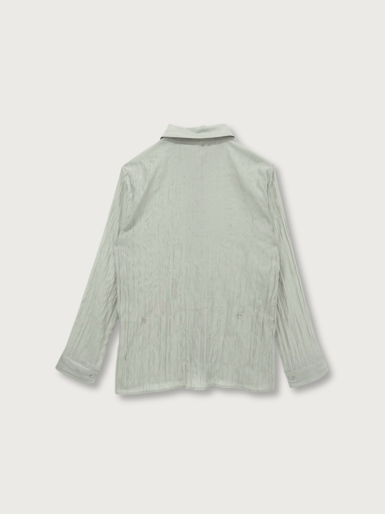 crinkle sheer shirt